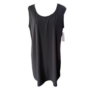 Clara Sunwoo Black Sleeveless Scoop Neck Tunic Tank Top XL NWT Minimalist